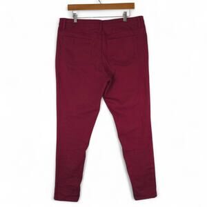 Serra Pants Womens 16 Burgundy Red Womens Skinny Stretch Cotton Casual Slim Fit